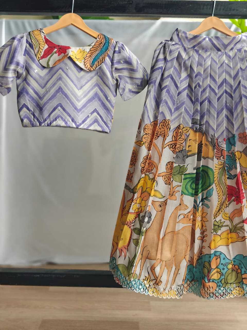 Ynf Tussar Silk KESH249 1001 Kids Wear Wholesale Kids Designer Frock Kids Traditional Outfits Kids Festive Wear Manufacturer- Kapda Export