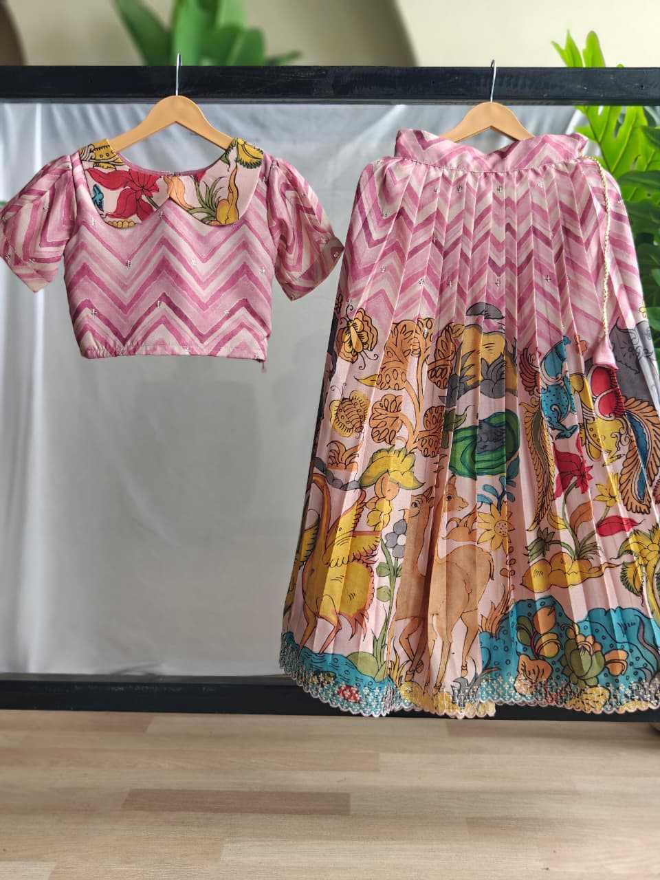 Ynf Tussar Silk KESH249 1001 Kids Wear Wholesale Kids Designer Frock Kids Traditional Outfits Kids Festive Wear Manufacturer- Kapda Export