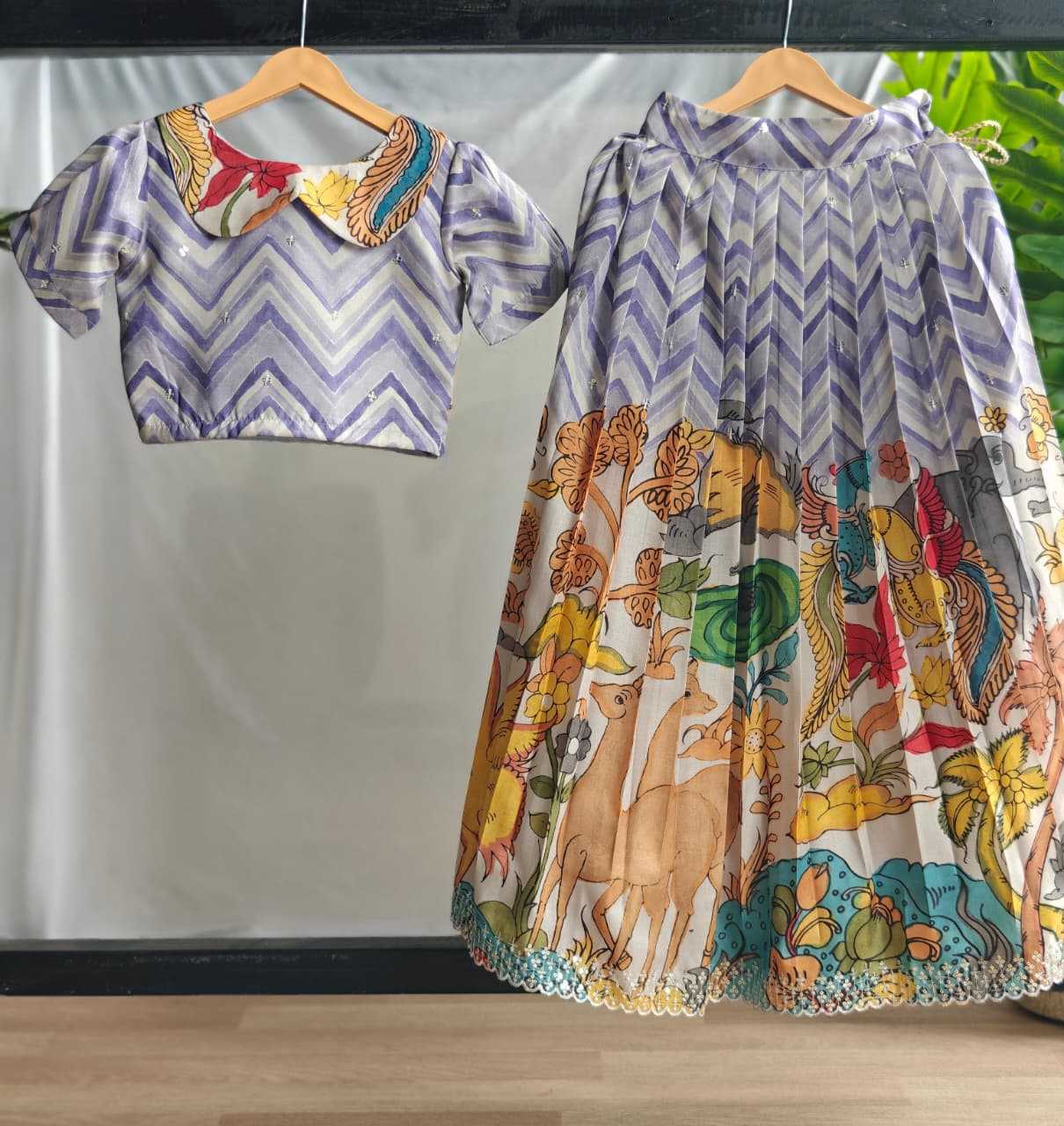 Ynf Tussar Silk KESH249 1001 Kids Wear Wholesale Kids Designer Frock Kids Traditional Outfits Kids Festive Wear Manufacturer- Kapda Export