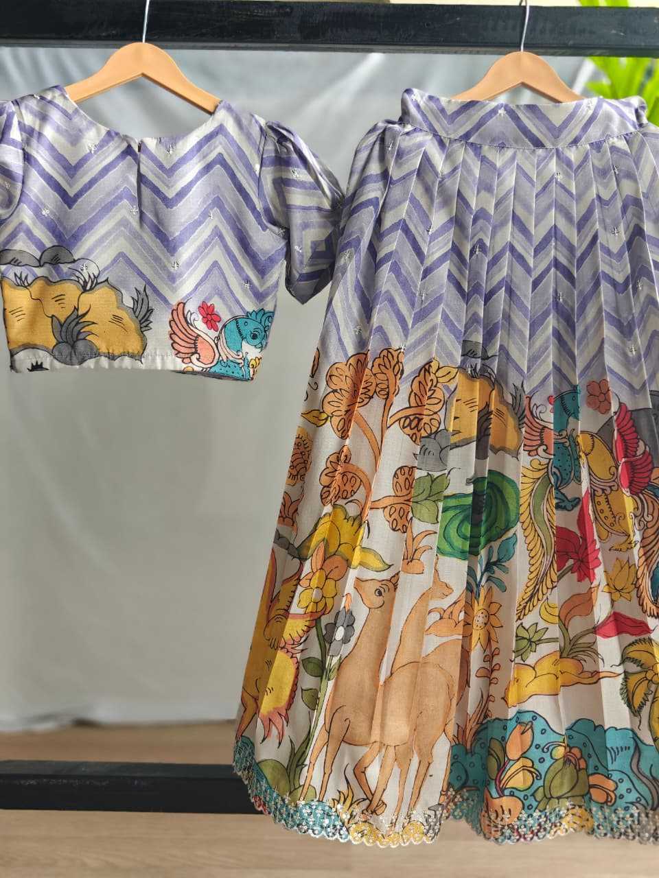 Ynf Tussar Silk KESH249 1001 Kids Wear Wholesale Kids Designer Frock Kids Traditional Outfits Kids Festive Wear Manufacturer- Kapda Export