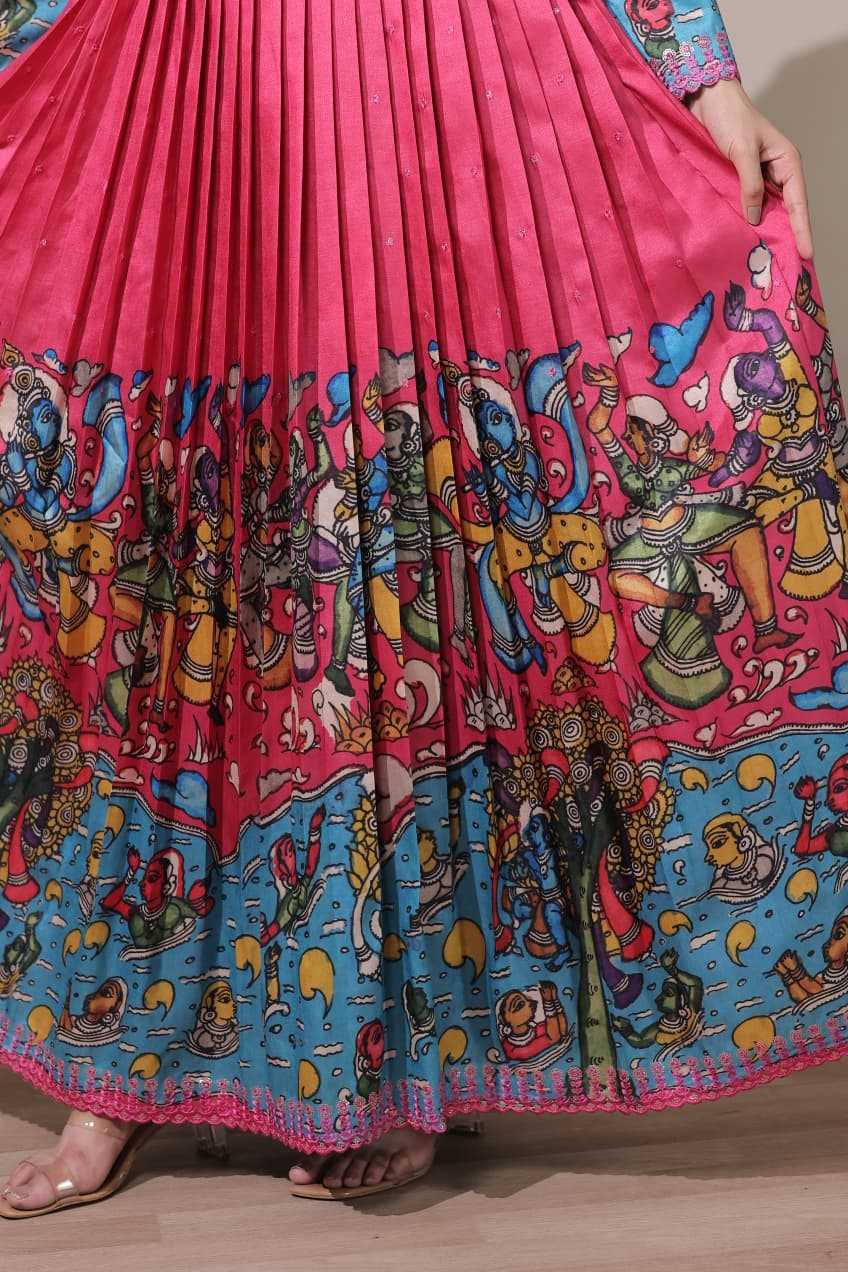 Ynf Tussar Silk KESH249 2096 Gowns Festive Collections Plus Size Collections Wholesale Embroidery Gowns Party Gowns Silk Gowns Manufacturer- Kapda Export