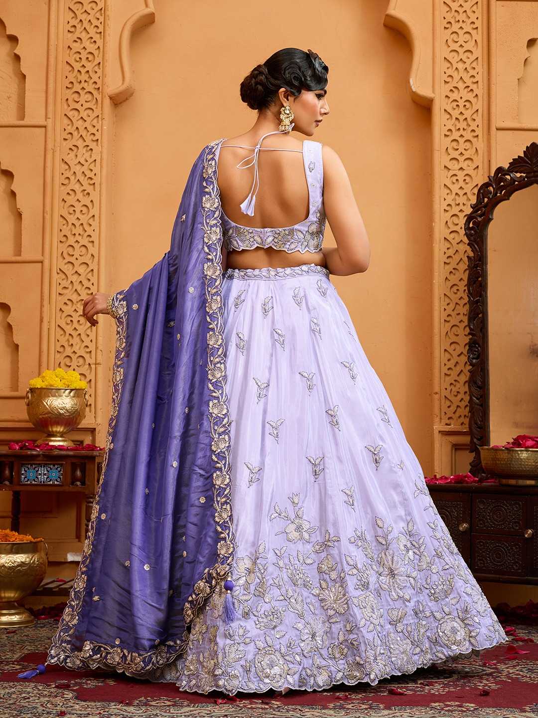 Ynf Tussar Silk KESH530 6139 Lehengas Wholesale Traditional Lehenga Embroidered Lehenga Sequins Lehenga Manufacturer- Kapda Export