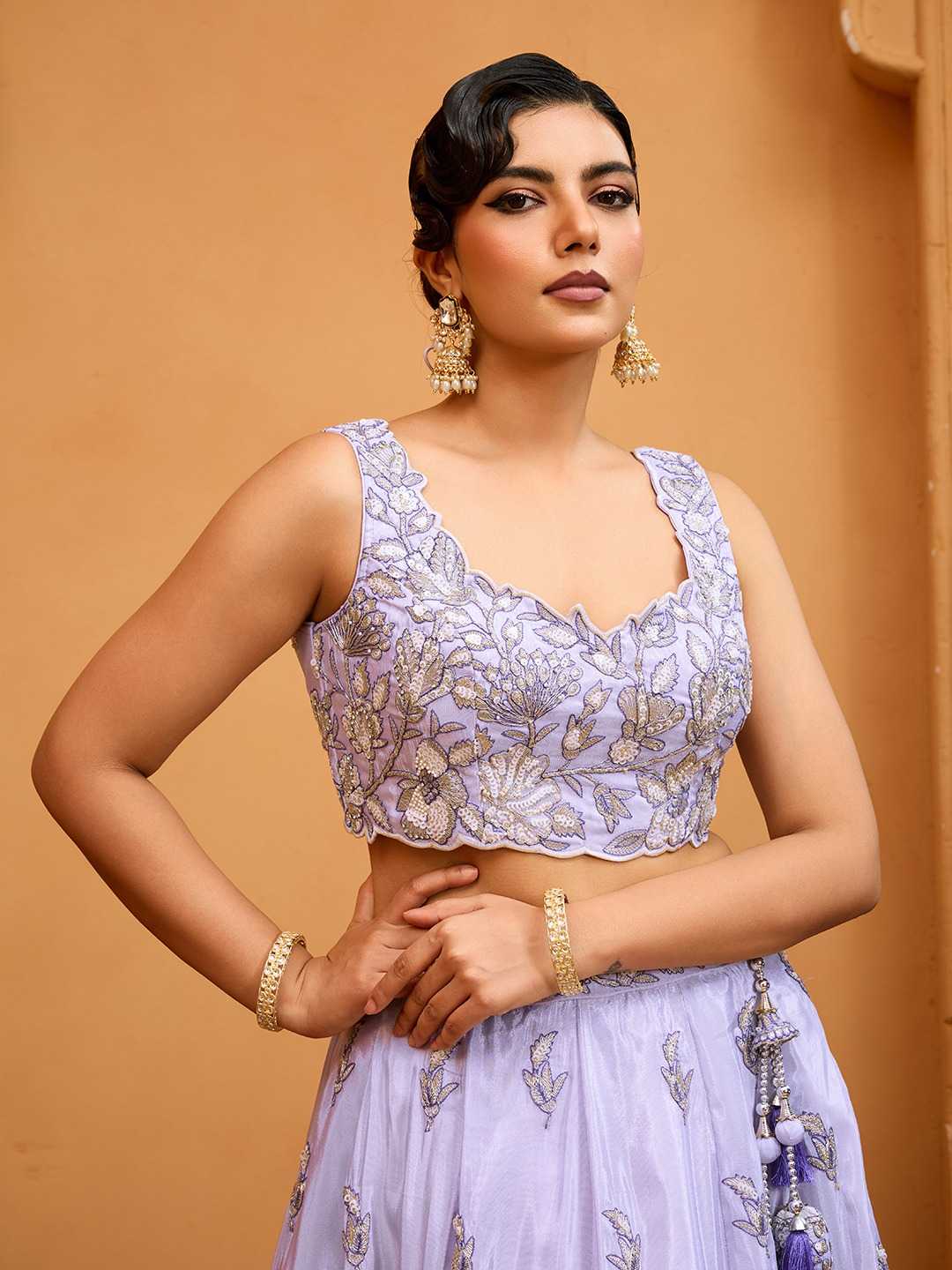 Ynf Tussar Silk KESH530 6139 Lehengas Wholesale Traditional Lehenga Embroidered Lehenga Sequins Lehenga Manufacturer- Kapda Export