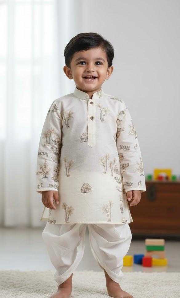 Ynf Tussar Silk KESH728 Tusser Silk Kids Wear Festive Collections Wholesale Kids Dhoti Kurta Kids Festive Wear Kids Silk Dress Manufacturer- Kapda Export