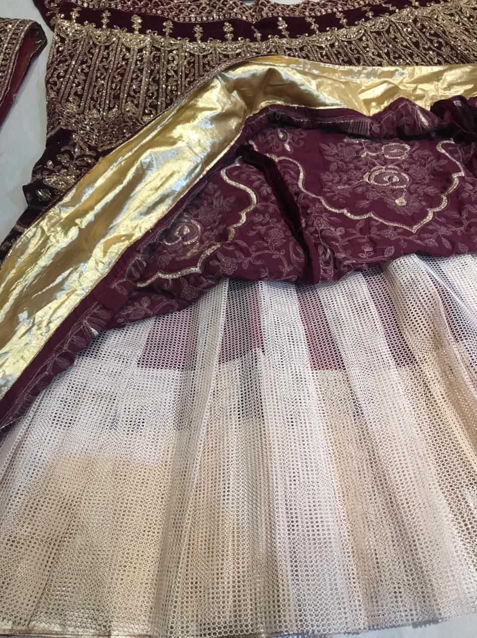 Ynf Velvet KESH494 1132 Lehengas Wedding Collections Wholesale Bridal Lehenga Wedding Lehenga Embroidered Lehenga Manufacturer- Kapda Export