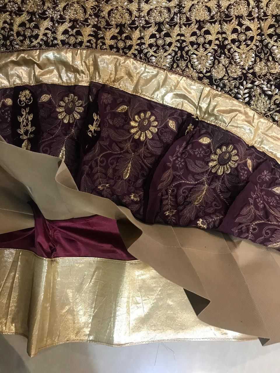 Ynf Velvet KESH494 WEDDING Lehengas Wedding Collections Wholesale Wedding Lehenga Embroidered Lehenga Velvet Lehenga Manufacturer- Kapda Export