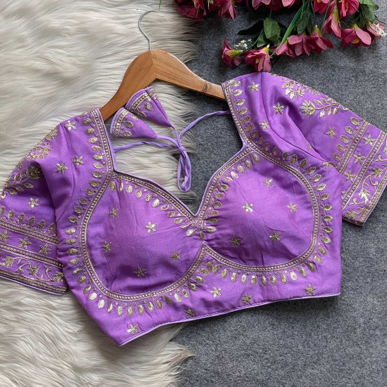 Ynf Vichitra Silk KESH426 MUMTAZ CUT Readymade Blouses Festive Collections Wholesale Sequence Embroidery Blouse Designer Blouse Silk Blouse Manufacturer- Kapda Export