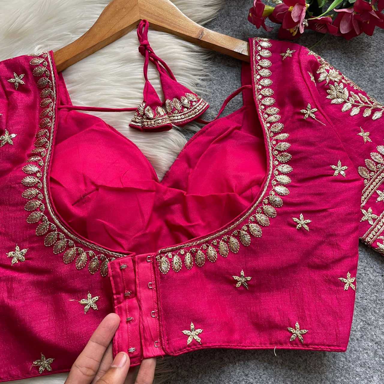 Ynf Vichitra Silk KESH426 MUMTAZ CUT Readymade Blouses Festive Collections Wholesale Sequence Embroidery Blouse Designer Blouse Silk Blouse Manufacturer- Kapda Export