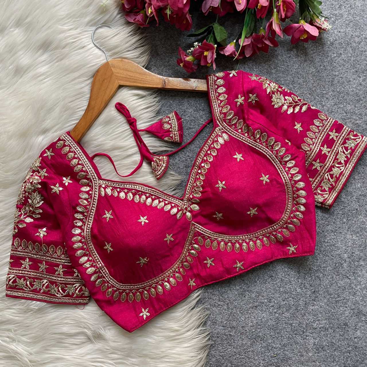 Ynf Vichitra Silk KESH426 MUMTAZ CUT Readymade Blouses Festive Collections Wholesale Sequence Embroidery Blouse Designer Blouse Silk Blouse Manufacturer- Kapda Export