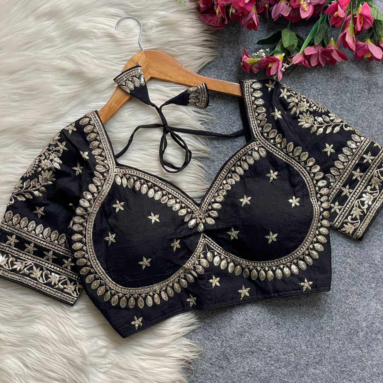 Ynf Vichitra Silk KESH426 MUMTAZ CUT Readymade Blouses Festive Collections Wholesale Sequence Embroidery Blouse Designer Blouse Silk Blouse Manufacturer- Kapda Export