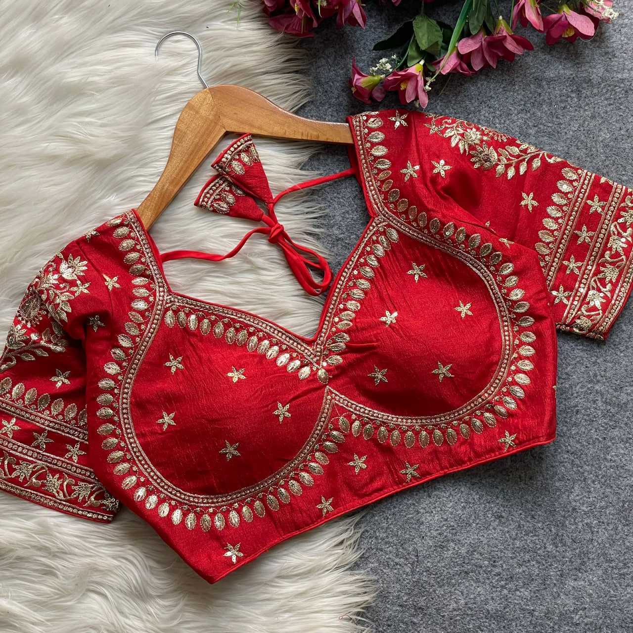 Ynf Vichitra Silk KESH426 MUMTAZ CUT Readymade Blouses Festive Collections Wholesale Sequence Embroidery Blouse Designer Blouse Silk Blouse Manufacturer- Kapda Export