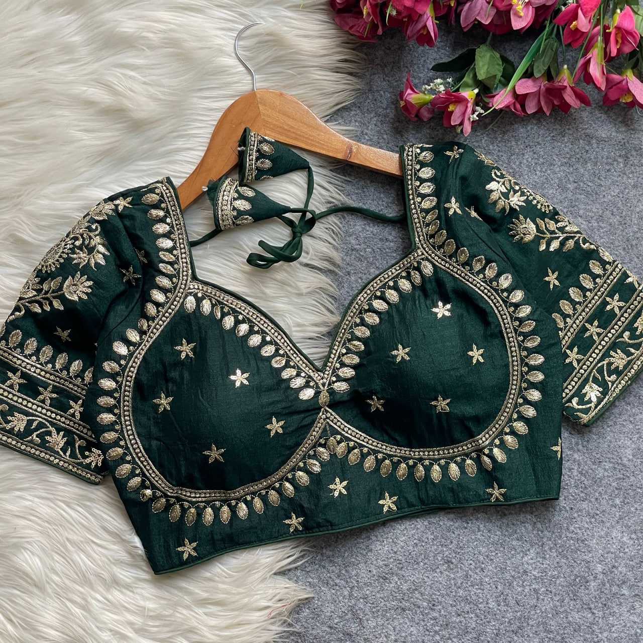 Ynf Vichitra Silk KESH426 MUMTAZ CUT Readymade Blouses Festive Collections Wholesale Sequence Embroidery Blouse Designer Blouse Silk Blouse Manufacturer- Kapda Export