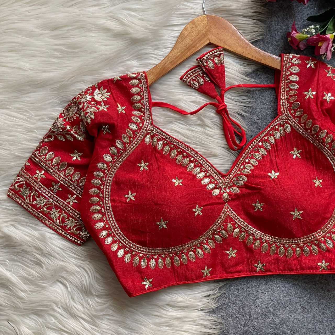 Ynf Vichitra Silk KESH426 MUMTAZ CUT Readymade Blouses Festive Collections Wholesale Sequence Embroidery Blouse Designer Blouse Silk Blouse Manufacturer- Kapda Export