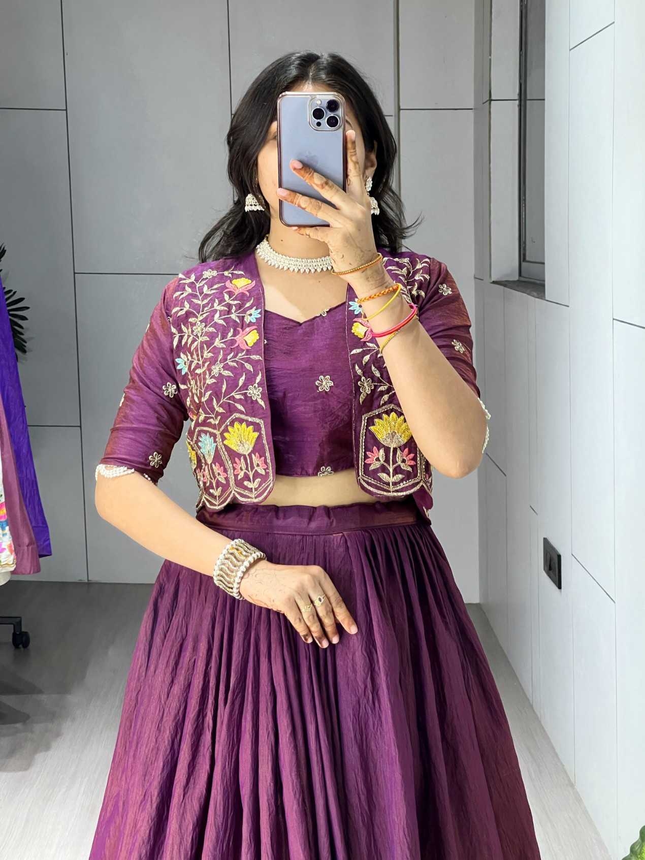 Ynf Vichitra Silk KESH530 jacket-Lehenga Lehengas Wholesale Wedding Lehenga Embroidered Lehenga Jacket Style Lehenga Manufacturer- Kapda Export