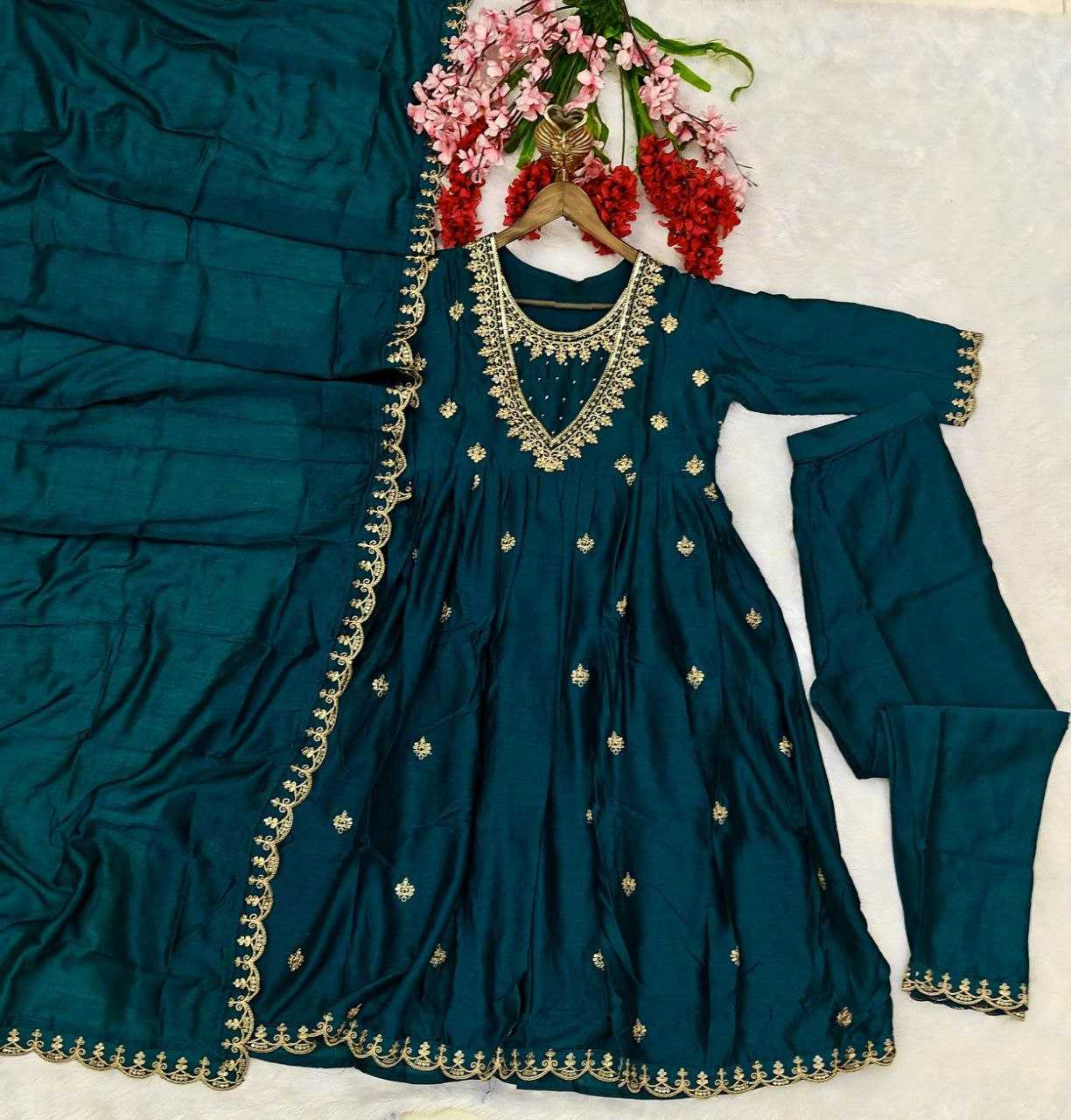 Ynf Vichitra Silk KESH536 rehan Kurti Wholesale Festive Kurtis Ethnic Kurtis Embroidered Kurtis Manufacturer- Kapda Export