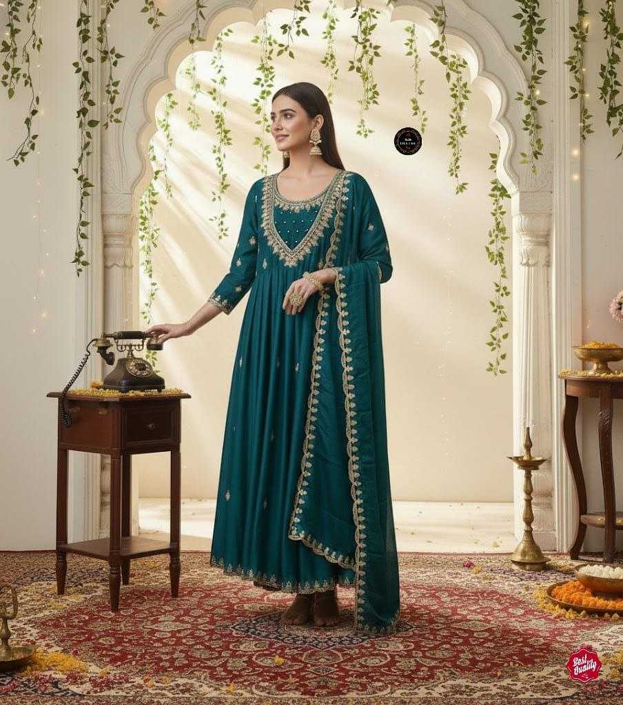 Ynf Vichitra Silk KESH536 rehan Kurti Wholesale Festive Kurtis Ethnic Kurtis Embroidered Kurtis Manufacturer- Kapda Export