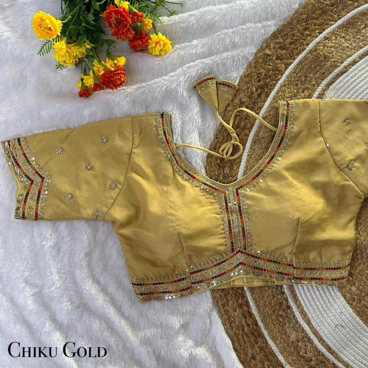 Ynf Vichitra Silk KESH728 102 Readymade Blouses Festive Collections Wholesale Embroidered Blouses Fashion Blouse Silk Blouse Manufacturer- Kapda Export