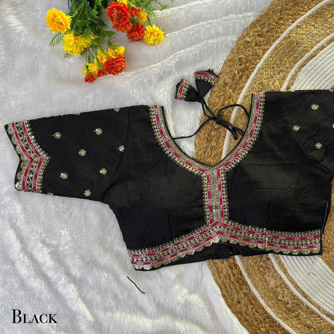 Ynf Vichitra Silk KESH728 102 Readymade Blouses Festive Collections Wholesale Embroidered Blouses Fashion Blouse Silk Blouse Manufacturer- Kapda Export
