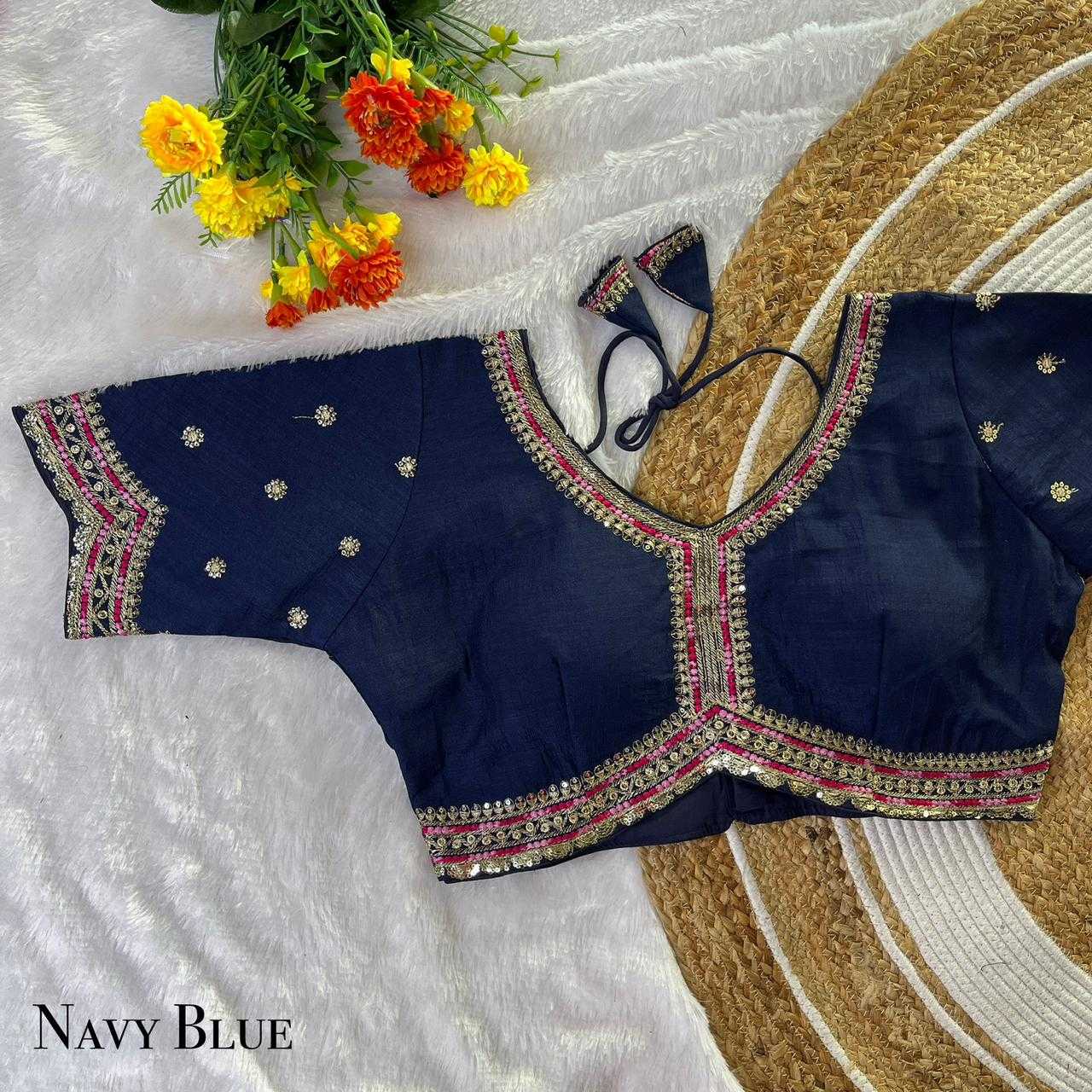 Ynf Vichitra Silk KESH728 102 Readymade Blouses Festive Collections Wholesale Embroidered Blouses Fashion Blouse Silk Blouse Manufacturer- Kapda Export