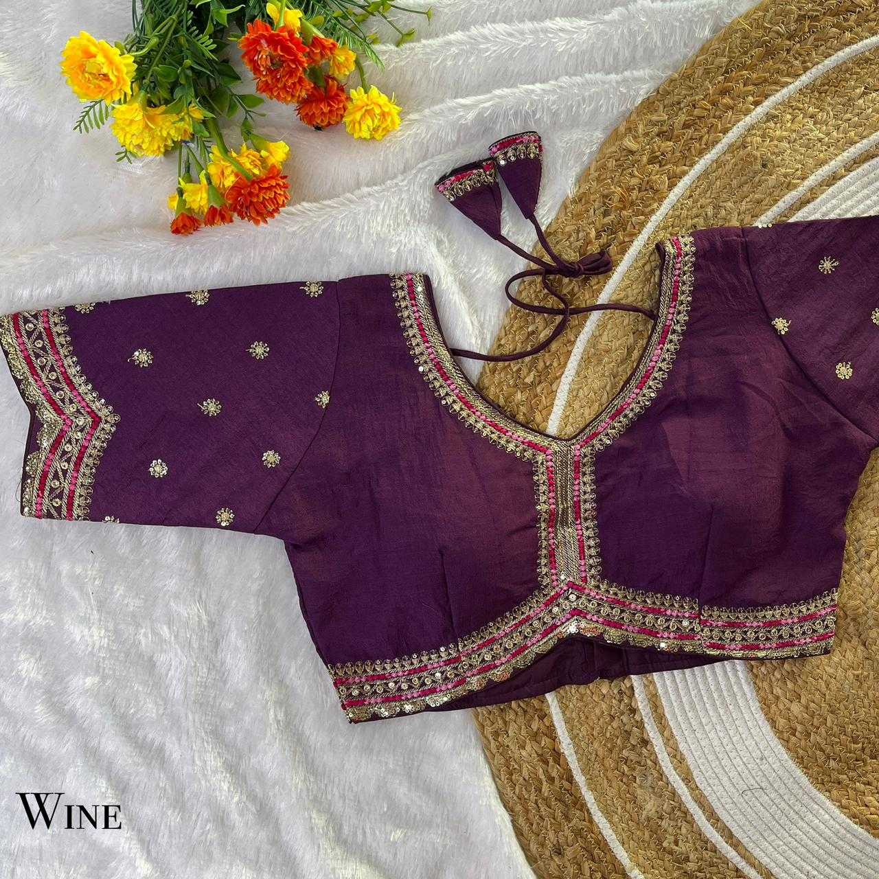 Ynf Vichitra Silk KESH728 102 Readymade Blouses Festive Collections Wholesale Embroidered Blouses Fashion Blouse Silk Blouse Manufacturer- Kapda Export