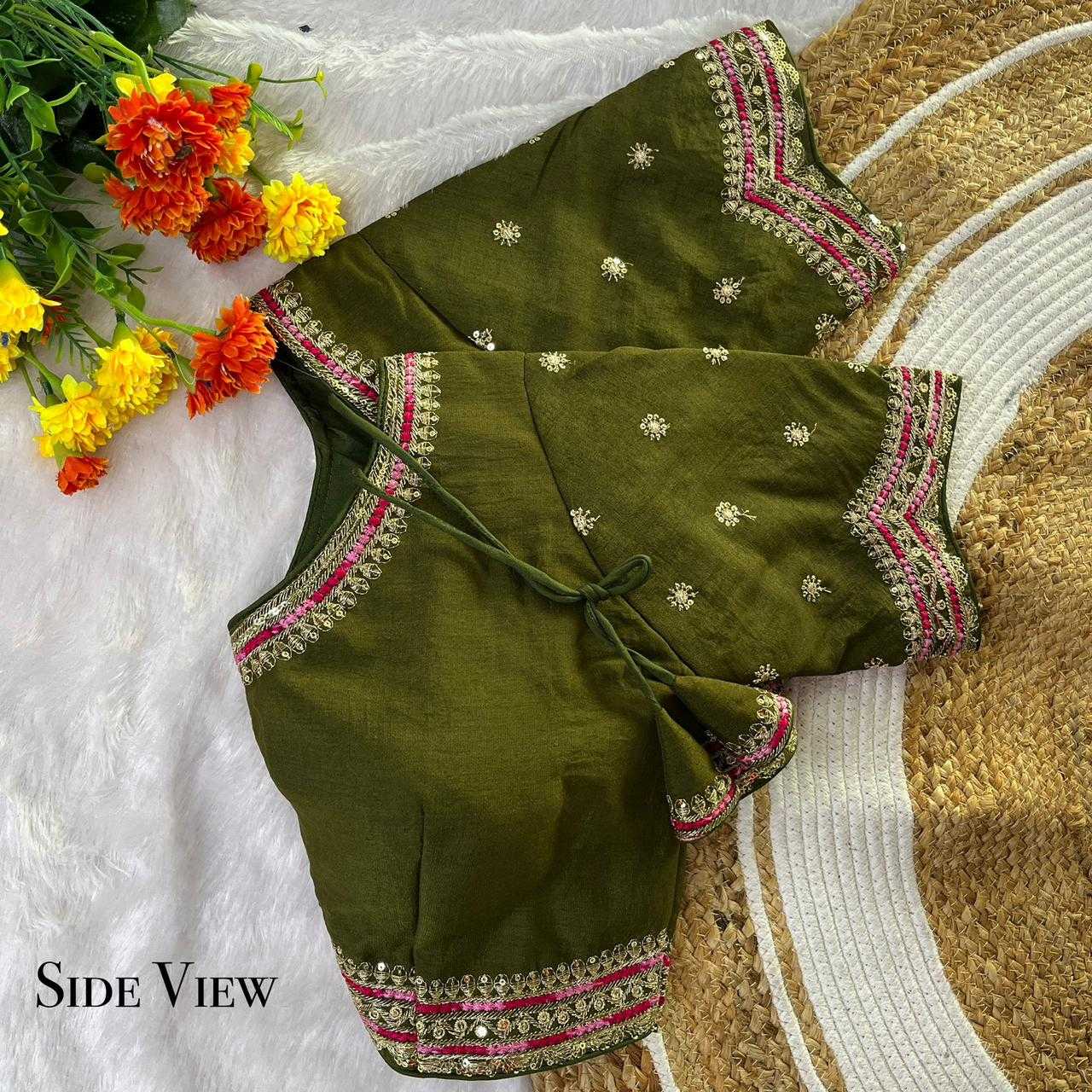 Ynf Vichitra Silk KESH728 102 Readymade Blouses Festive Collections Wholesale Embroidered Blouses Fashion Blouse Silk Blouse Manufacturer- Kapda Export