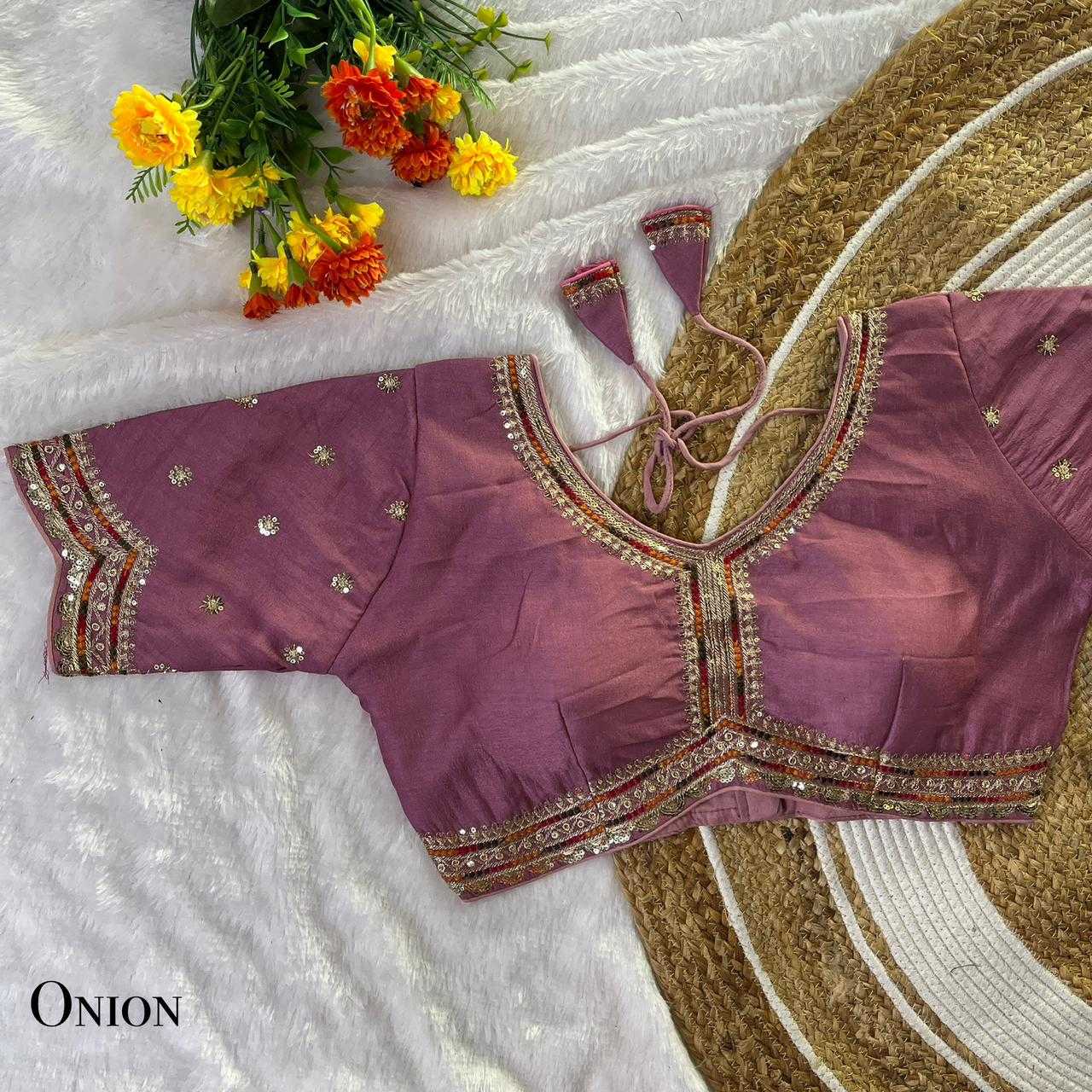 Ynf Vichitra Silk KESH728 102 Readymade Blouses Festive Collections Wholesale Embroidered Blouses Fashion Blouse Silk Blouse Manufacturer- Kapda Export