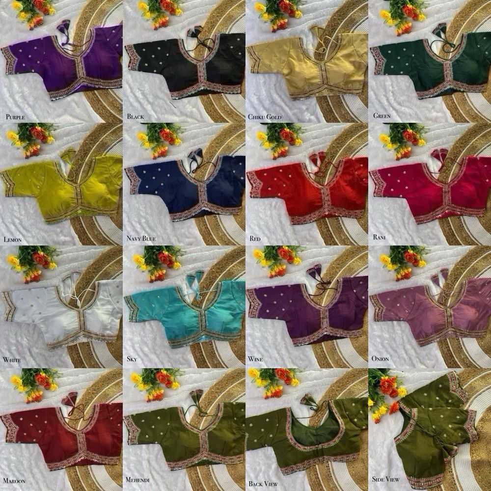Ynf Vichitra Silk KESH728 102 Readymade Blouses Festive Collections Wholesale Embroidered Blouses Fashion Blouse Silk Blouse Manufacturer- Kapda Export