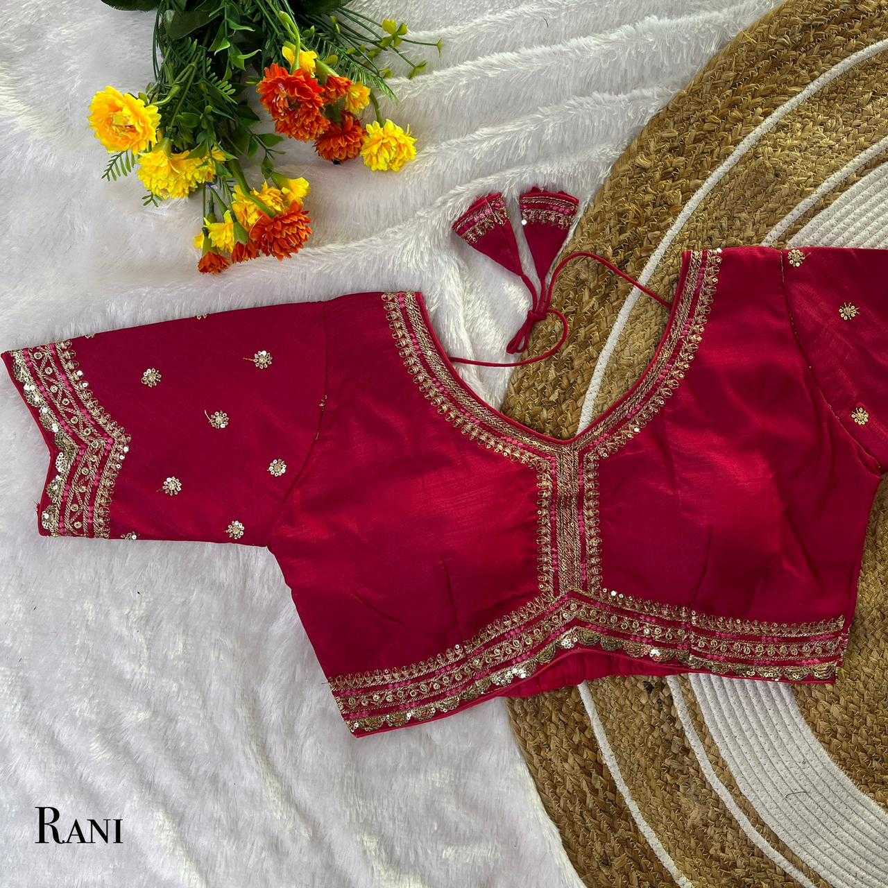 Ynf Vichitra Silk KESH728 102 Readymade Blouses Festive Collections Wholesale Embroidered Blouses Fashion Blouse Silk Blouse Manufacturer- Kapda Export