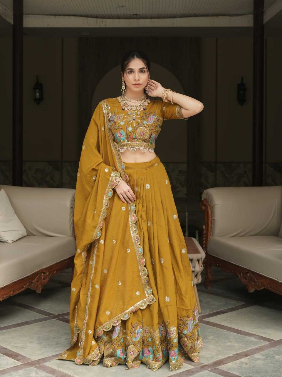 Ynf Vichitra Silk RIN119 8229 Lehengas Wholesale Designer Lehenga Wedding Lehenga Embroidered Lehenga Manufacturer- Kapda Export