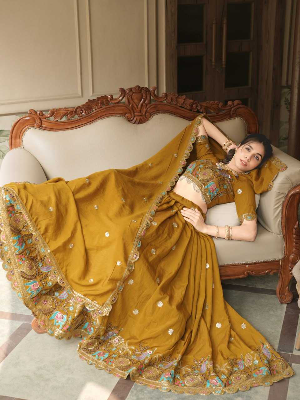 Ynf Vichitra Silk RIN119 8229 Lehengas Wholesale Designer Lehenga Wedding Lehenga Embroidered Lehenga Manufacturer- Kapda Export