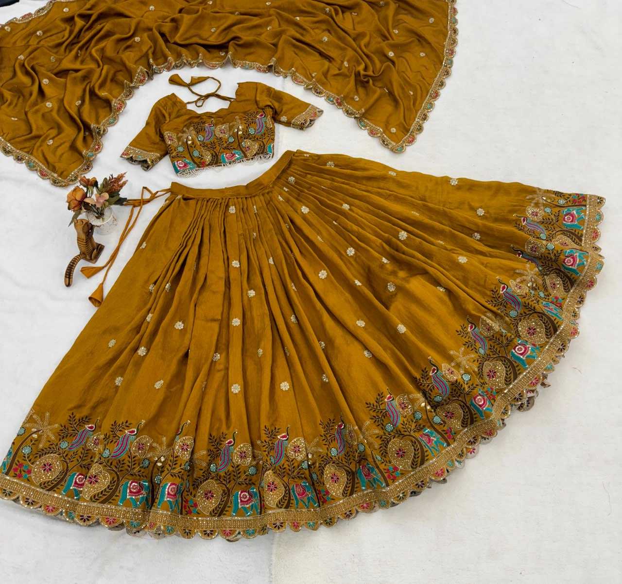 Ynf Vichitra Silk RIN119 8229 Lehengas Wholesale Designer Lehenga Wedding Lehenga Embroidered Lehenga Manufacturer- Kapda Export