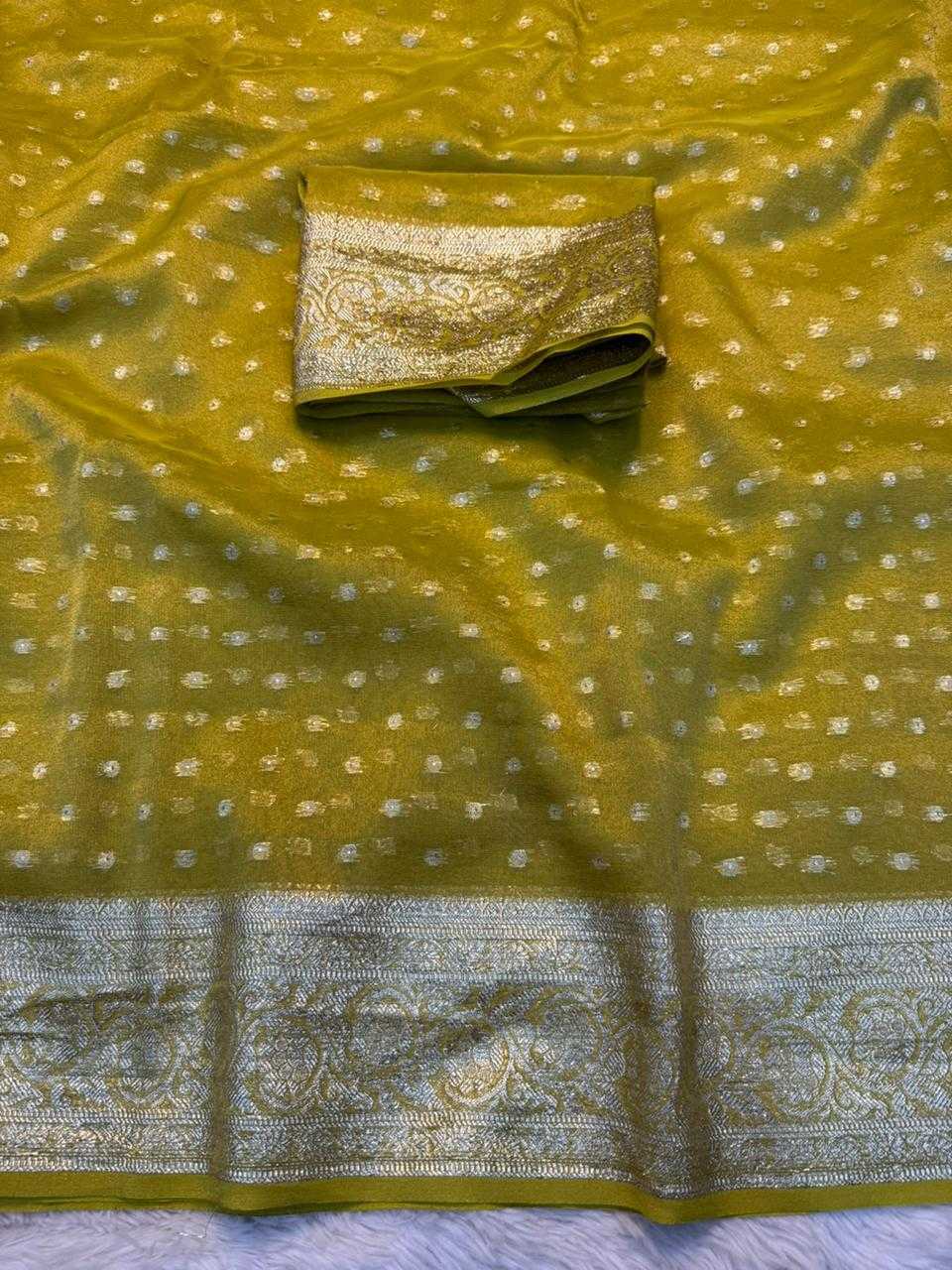 Ynf Viscos Chifon KESH671 Butti Sarees Wholesale Tissue Silk Saree Butta Sarees Viscose Saree Manufacturer- Kapda Export