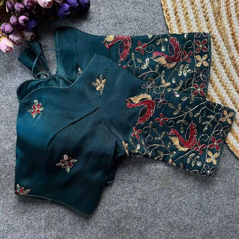 Ynf Viscose KESH411 VISCOZ Readymade Blouses Wholesale Sequence Embroidery Blouse Designer Blouse Fashion Blouse Manufacturer- Kapda Export