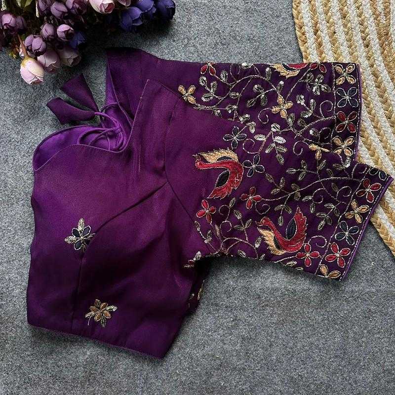 Ynf Viscose KESH411 VISCOZ Readymade Blouses Wholesale Sequence Embroidery Blouse Designer Blouse Fashion Blouse Manufacturer- Kapda Export
