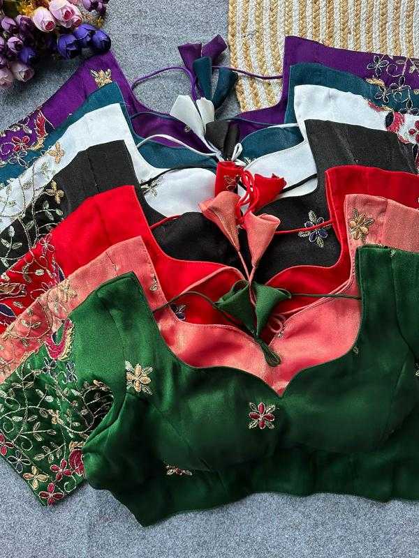 Ynf Viscose KESH411 VISCOZ Readymade Blouses Wholesale Sequence Embroidery Blouse Designer Blouse Fashion Blouse Manufacturer- Kapda Export