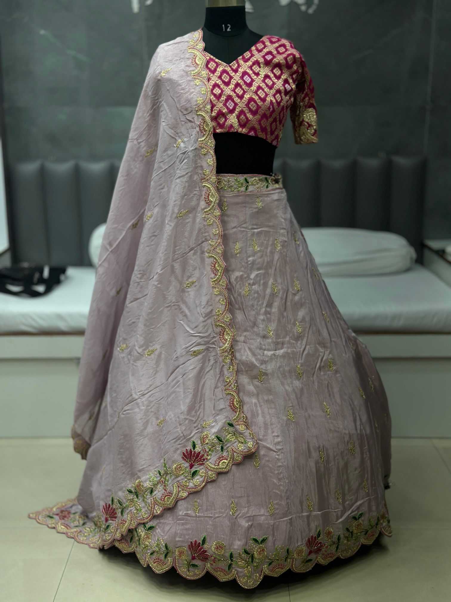 Ynf Viscose KESH530 ANANTESH 5048 Lehengas Wedding Collections Wholesale Wedding Lehenga Embroidered Lehenga Gota Patti Lehenga Manufacturer- Kapda Export