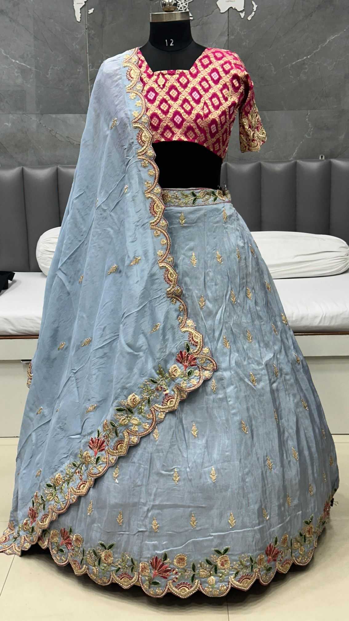 Ynf Viscose KESH530 ANANTESH 5048 Lehengas Wedding Collections Wholesale Wedding Lehenga Embroidered Lehenga Gota Patti Lehenga Manufacturer- Kapda Export