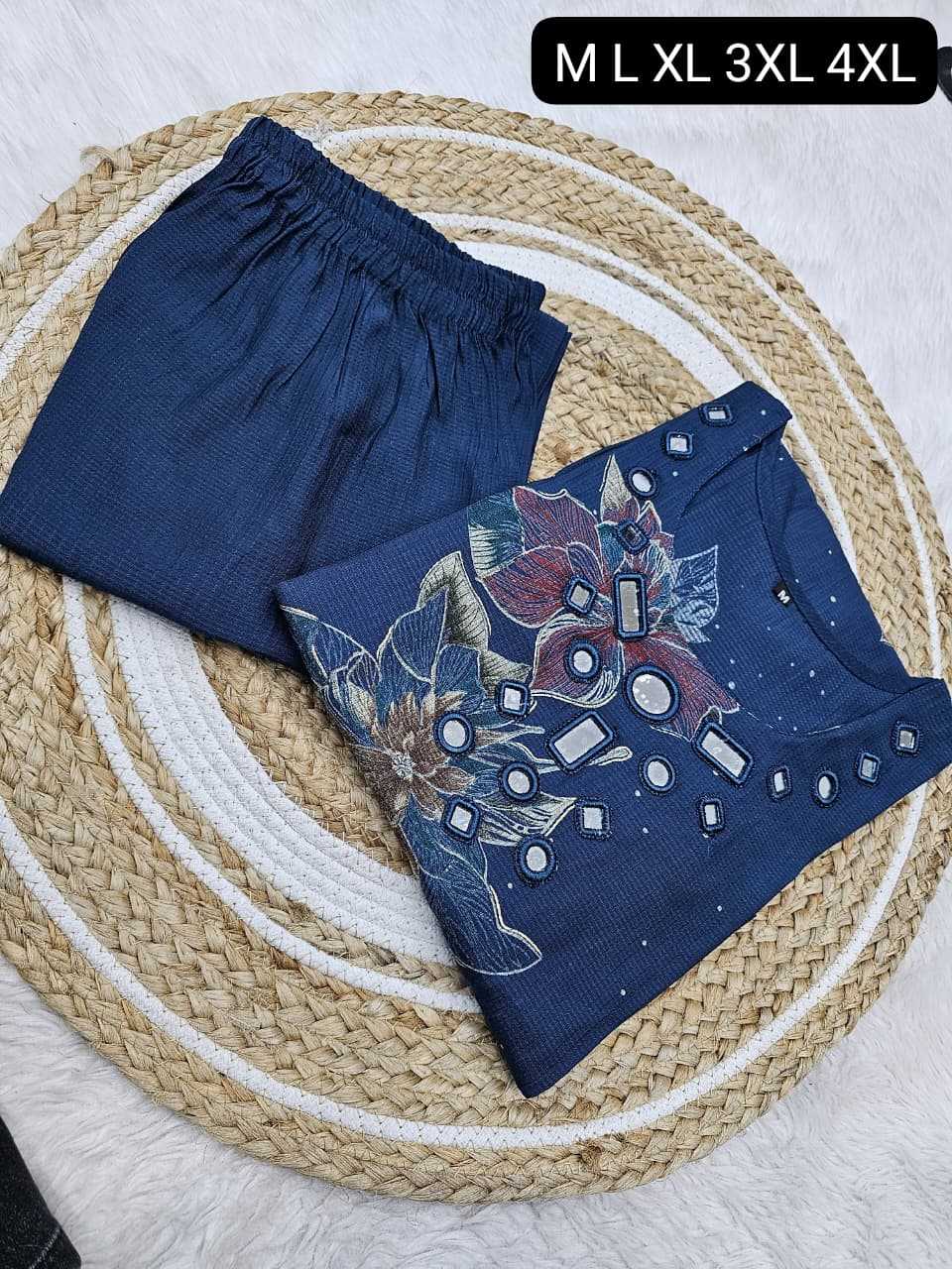 Ynf Viscose KESH720 TWO Kurti Wholesale Designer Kurtis Mirror Work Kurti Kurti With Palazzo Manufacturer- Kapda Export