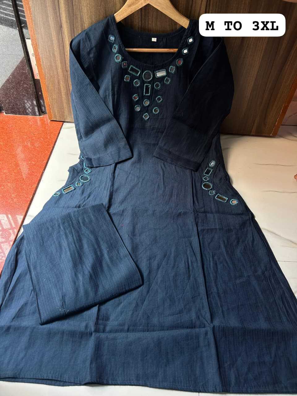 Ynf Viscose KESH720 UP Kurti Wholesale Mirror Work Kurti Embroidered Kurtis Kurti With Palazzo Manufacturer- Kapda Export