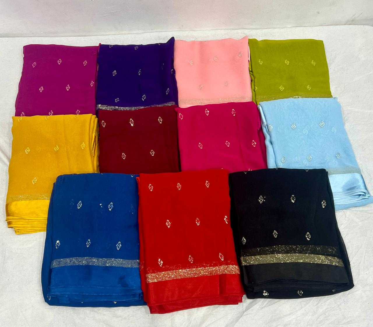 Ynf Viscouse Crushed Georgette KESH691 137 Sarees Festive Collections Wholesale Georgette Sarees Sequin Sarees Viscose Saree Manufacturer- Kapda Export