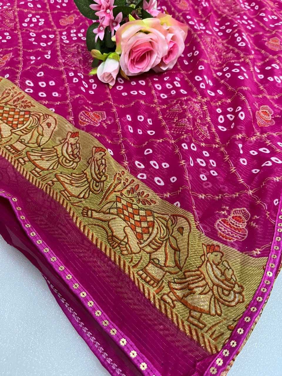 Ynf Zari Silk KESH696 25 Sarees Wholesale Festive Sarees Bandhani Sarees Casual Sarees Manufacturer- Kapda Export