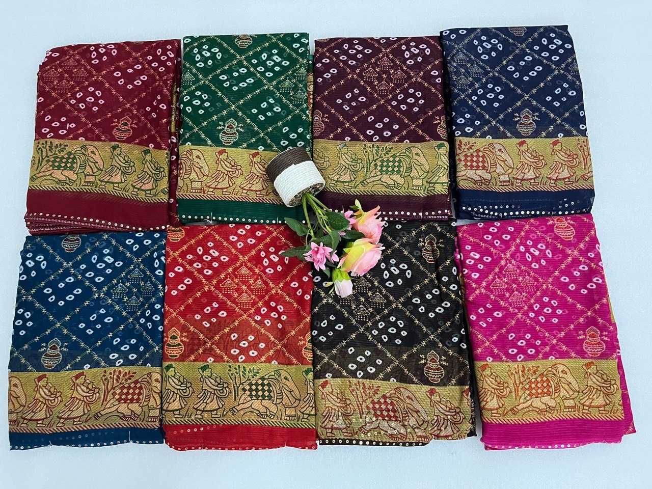 Ynf Zari Silk KESH696 25 Sarees Wholesale Festive Sarees Bandhani Sarees Casual Sarees Manufacturer- Kapda Export