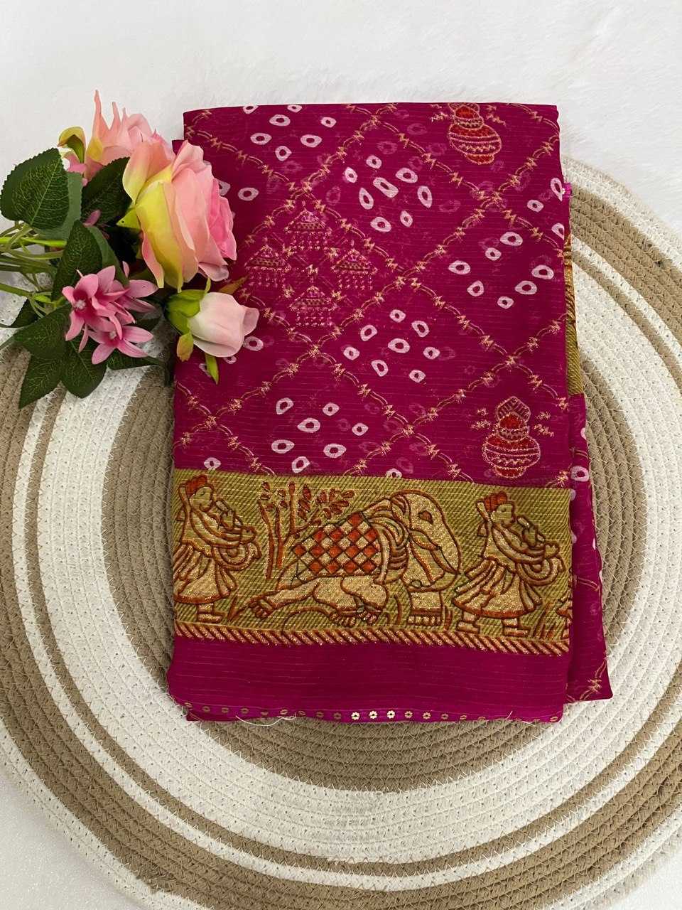 Ynf Zari Silk KESH696 25 Sarees Wholesale Festive Sarees Bandhani Sarees Casual Sarees Manufacturer- Kapda Export