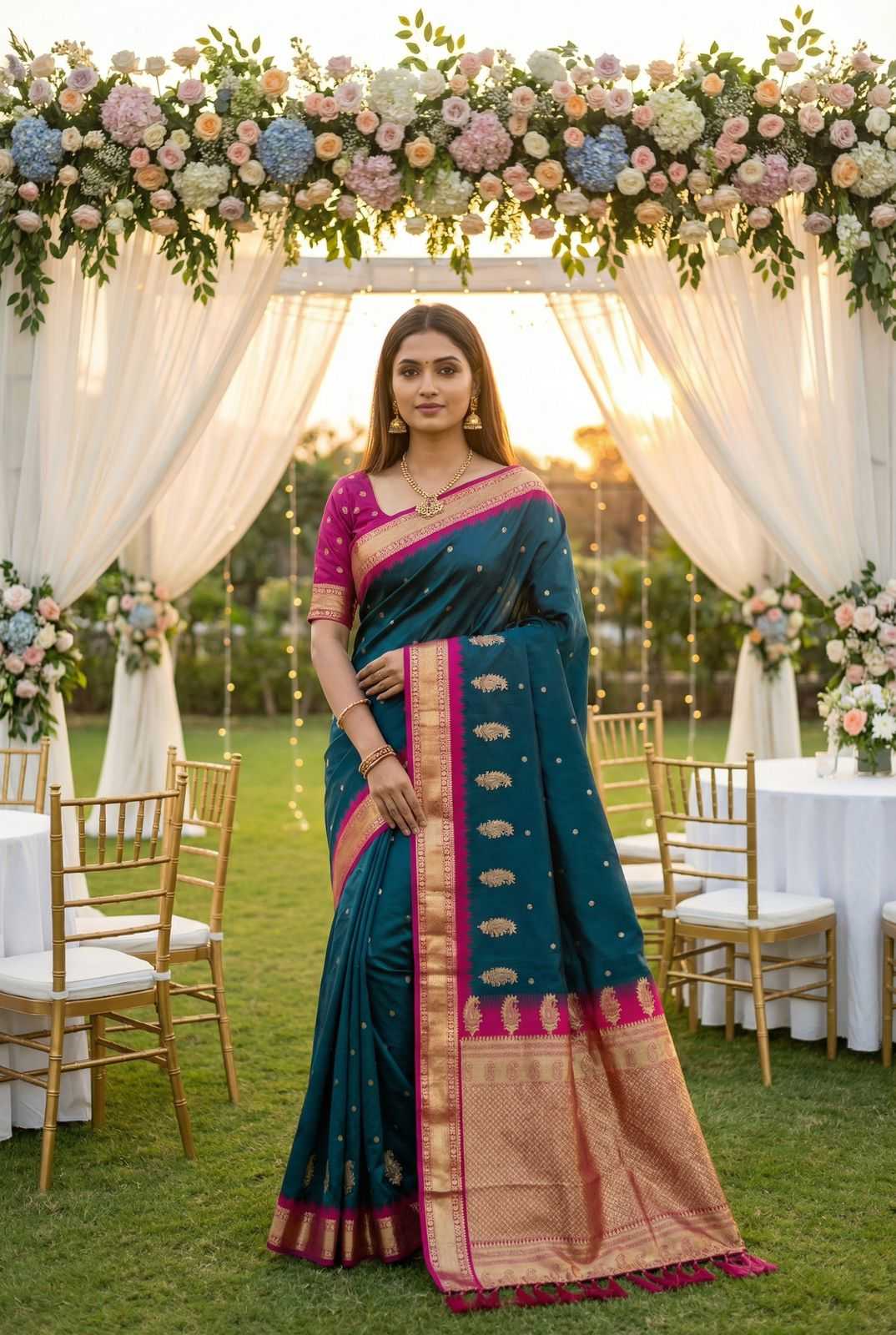 Ynf Banarasi Soft Silk KESH700 Mango Silk Sarees Wholesale Banarasi Silk Sarees Soft Silk Sarees Zari Border Silk Sarees Manufacturer- Kapda Export