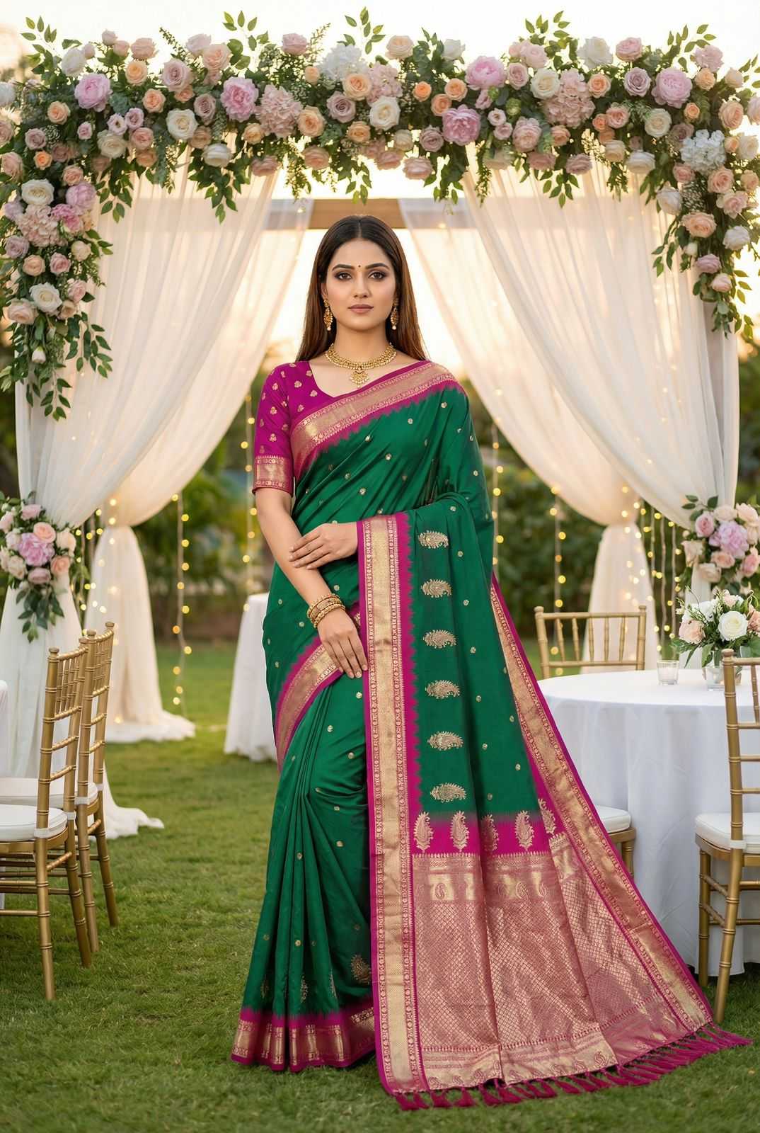 Ynf Banarasi Soft Silk KESH700 Mango Silk Sarees Wholesale Banarasi Silk Sarees Soft Silk Sarees Zari Border Silk Sarees Manufacturer- Kapda Export