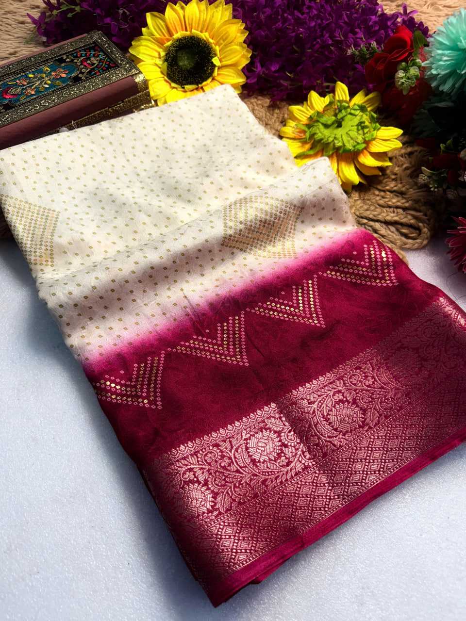 Ynf Bandhani Silk KESH576 266 Sarees Festive Collections Wholesale Festive Sarees Bandhani Sarees Sarees With Blouse Manufacturer- Kapda Export