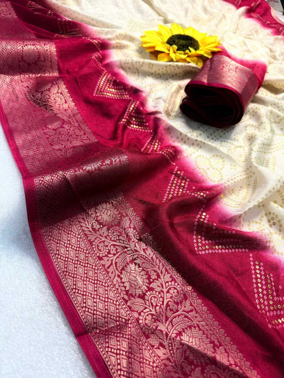 Ynf Bandhani Silk KESH576 266 Sarees Festive Collections Wholesale Festive Sarees Bandhani Sarees Sarees With Blouse Manufacturer- Kapda Export