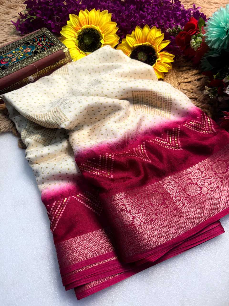 Ynf Bandhani Silk KESH576 266 Sarees Festive Collections Wholesale Festive Sarees Bandhani Sarees Sarees With Blouse Manufacturer- Kapda Export