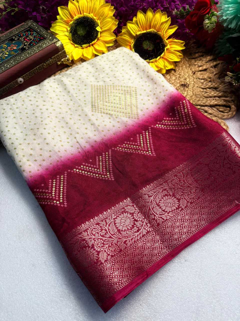 Ynf Bandhani Silk KESH576 266 Sarees Festive Collections Wholesale Festive Sarees Bandhani Sarees Sarees With Blouse Manufacturer- Kapda Export