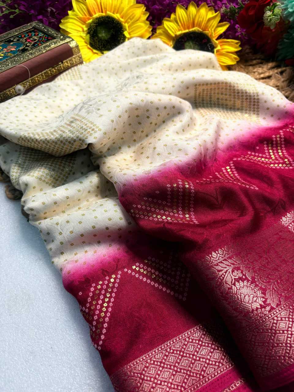 Ynf Bandhani Silk KESH576 266 Sarees Festive Collections Wholesale Festive Sarees Bandhani Sarees Sarees With Blouse Manufacturer- Kapda Export